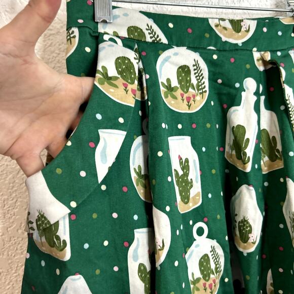 Modcloth Green Terrarium Print Midi Skirt - Picture 6 of 7